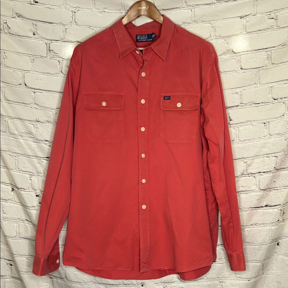 Polo Ralph Lauren Red Long Sleeve Button-Up Shirt Size XX-Large